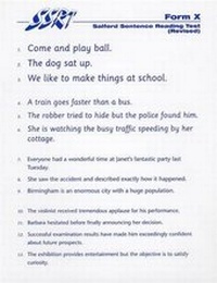 Abbildung von: Salford Sentence Reading Test: Test Cards X and Y - Hodder Murray