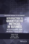 Cover: Solutions Manual to Accompany Introduction to Quantitative Methods in Business - Wiley
