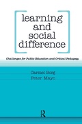 Cover: Learning and Social Difference - Routledge