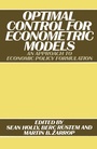 Cover: Optimal Control for Econometric Models - Palgrave Macmillan