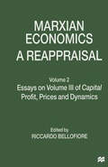 Cover: Marxian Economics: A Reappraisal - Palgrave Macmillan