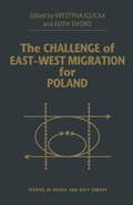 Cover: The Challenge of East-West Migration for Poland - Palgrave Macmillan