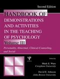 Cover: Handbook of Demonstrations and Activities in the Teaching of Psychology - Psychology Press Ltd