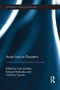 Cover: Asian Law in Disasters - Routledge