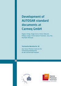 Enlarge image Cover: Development of AUTOSAR standard documents at Carmeq GmbH - Universitätsverlag Potsdam
