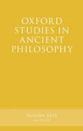 Cover: Oxford Studies in Ancient Philosophy, Volume 49 - OUP eBook