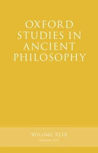 Abbildung von: Oxford Studies in Ancient Philosophy, Volume 49 - Oxford University Press