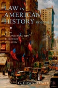 Cover: Law in American History, Volume II - OUP eBook