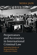 Cover: Perpetrators and Accessories in International Criminal Law - Hart Publishing