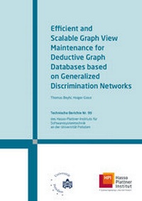 Enlarge image Cover: Efficient and scalable graph view maintenance for deductive graph databases based on generalized discrimination networks - Universitätsverlag Potsdam