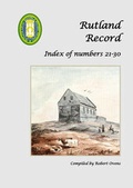 Cover: Rutland Record: Index of Nos 21-30 - Rutland Local History and Record Society
