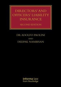 Abbildung von: Directors' and Officers' Liability Insurance - CRC Press