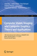 Cover: Computer Vision, Imaging and Computer Graphics Theory and Applications - Springer