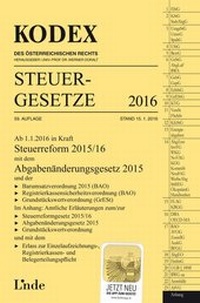 Abbildung von: KODEX Steuergesetze 2016 - Linde