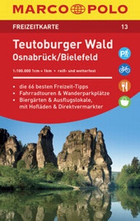 Abbildung von: MARCO POLO Freizeitkarte Blatt 13 Teutoburger Wald,Osnabrück,Bielefeld 1:100 000 - MAIRDUMONT