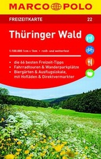 Abbildung von: MARCO POLO Freizeitkarte Blatt 22 Thüringer Wald 1:100 000 - MAIRDUMONT