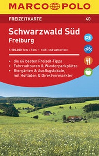 Abbildung von: MARCO POLO Freizeitkarte Blatt 40 Schwarzwald Süd, Freiburg 1:100 000 - MAIRDUMONT