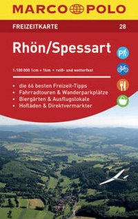 Abbildung von: MARCO POLO Freizeitkarte Blatt 28 Rhön, Spessart 1:100 000 - MAIRDUMONT