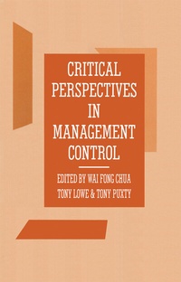 Enlarge image Cover: Critical Perspectives in Management Control - Palgrave Macmillan