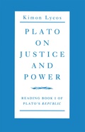 Cover: Plato on Justice and Power - Palgrave Macmillan