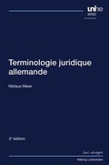 Cover: Terminologie juridique allemande - Helbing & Lichtenhahn