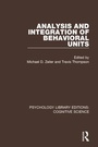 Cover: Analysis and Integration of Behavioral Units - Routledge