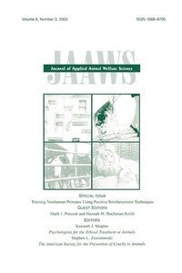 Enlarge image Cover: Training Nonhuman Primates Using Positive Reinforcement Techniques - Psychology Press Ltd