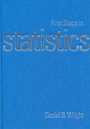 Cover: First Steps in Statistics - SAGE Publications Inc