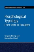 Cover: Morphological Typology - Cambridge University Press