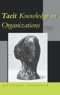 Cover: Tacit Knowledge in Organizations - SAGE Publications Inc