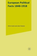 Cover: European Political Facts, 1848-1918 - Palgrave Macmillan