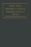 Cover: Sources in British Political History 1900-1951 - Palgrave Macmillan