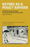 Cover: Keynes as a Policy Adviser - Palgrave Macmillan
