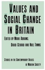 Cover: Values and Social Change in Britain - Palgrave Macmillan