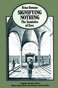 Cover: Signifying Nothing - Palgrave Macmillan