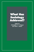 Cover: What Has Sociology Achieved? - Palgrave Macmillan