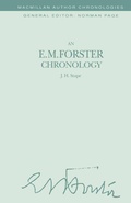 Cover: An E. M. Forster Chronology - Palgrave Macmillan