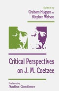 Cover: Critical Perspectives on J. M. Coetzee - Palgrave Macmillan