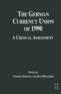 Cover: The German Currency Union of 1990 - Palgrave Macmillan