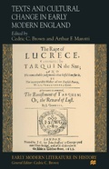 Cover: Texts and Cultural Change in Early Modern England - Palgrave Macmillan