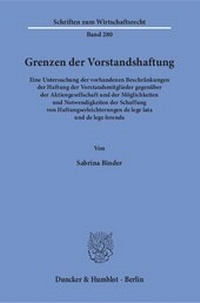 Abbildung von: Grenzen der Vorstandshaftung - fibre