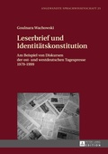 Cover: Leserbrief und Identit&auml;tskonstitution - Peter Lang Verlag