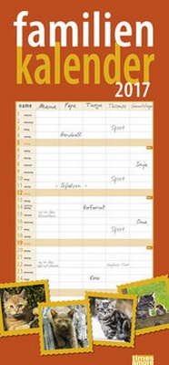 Bild vergrößern Bild: times&more Katzen Familienplaner - Kalender 2017 - Heye
