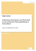 Cover: Lobbyismus - diplom.de
