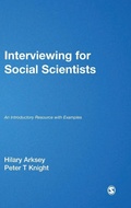 Cover: Interviewing for Social Scientists - SAGE Publications Inc