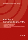 Cover: Handbuch Crowdfunding & AltFG - Manz