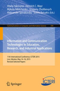 Abbildung von: Information and Communication Technologies in Education, Research, and Industrial Applications - Springer