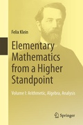 Cover: Elementary Mathematics from a Higher Standpoint - Springer