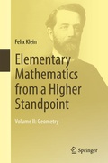 Cover: Elementary Mathematics from a Higher Standpoint - Springer