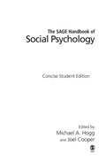 Cover: The SAGE Handbook of Social Psychology - SAGE Publications Inc